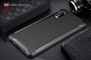 Силиконов гръб ТПУ Карбон за Samsung Galaxy Xcover Pro G715F черен